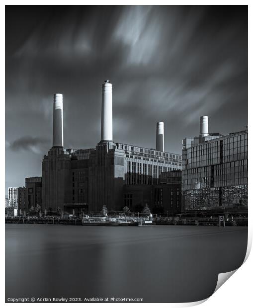 The old power station at Battersea Print by Adrian Rowley