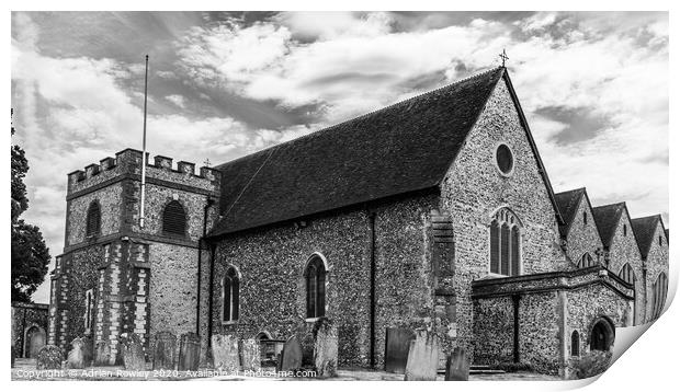 All Saint's Church, Orpington Print by Adrian Rowley