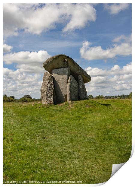 Trethevy Quoit Print by Jim Peters