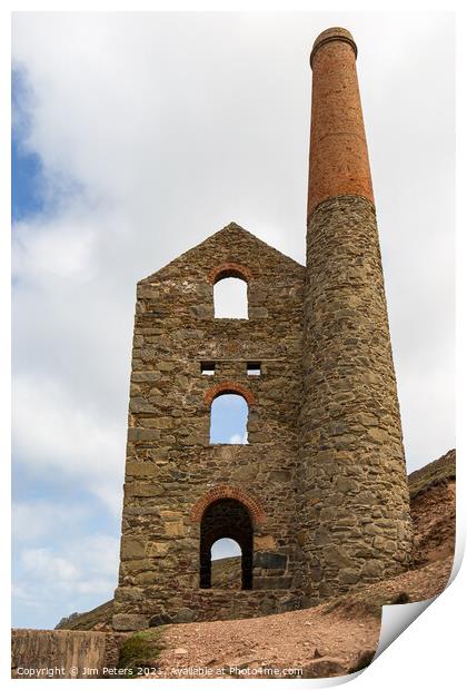 Wheal Coates Tin Mine Print by Jim Peters