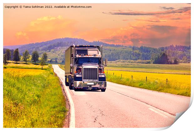 Golden Hour Trucking HDR Print by Taina Sohlman