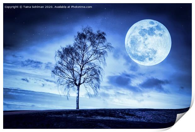 Once in a Blue Moon  Print by Taina Sohlman
