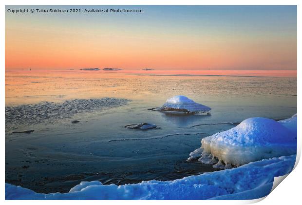 Colours of Arctic February Morning 2 Print by Taina Sohlman