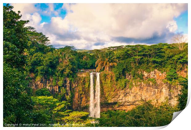 Chamarel Waterfalls, Black River Gorges National Park, Chamarel, Print by Mehul Patel