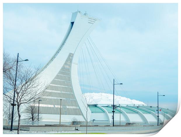 Montreal Tower and Olympic Park - Montreal, Canada Print by Mehul Patel