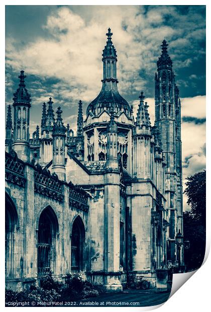 King's College Cambridge gatehouse, King's Parade, Cambridge, En Print by Mehul Patel