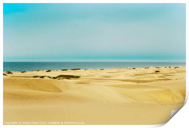 Dunes of Maspalomas, Gran Canaria, Canary Islands, Spain Print by Mehul Patel