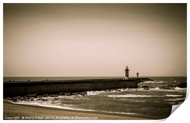 Lighthouse Lady of Light (Farol da Senhora da Luz) Print by Mehul Patel