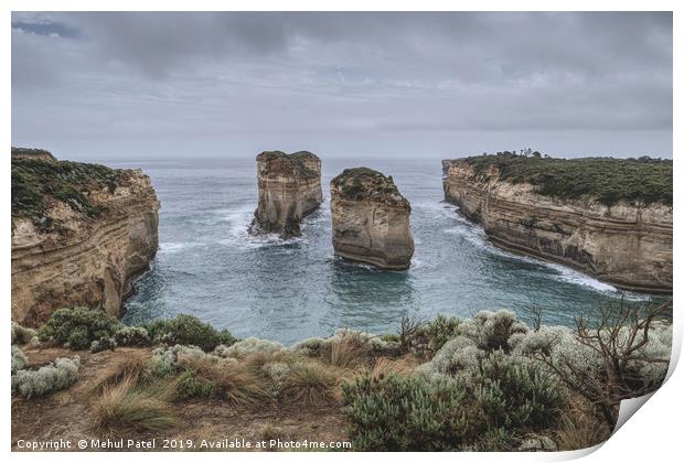 Rock formations at Tom and Eva lookout,  Australia Print by Mehul Patel