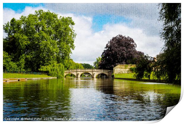 River Cam by The Backs, Cambridge, England, UK Print by Mehul Patel