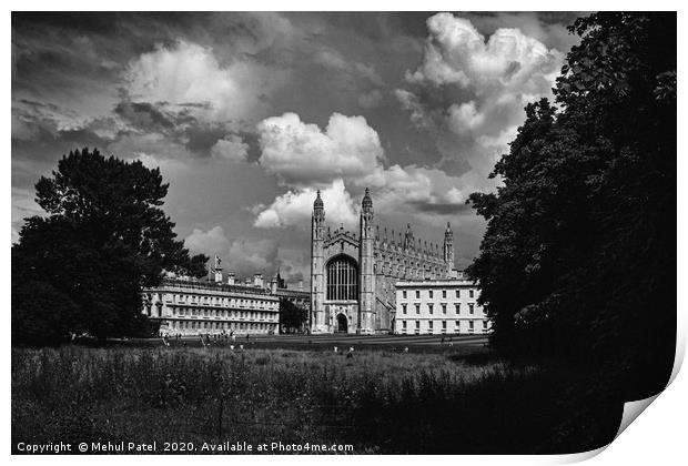 King's College Cambridge, with the Chapel in the c Print by Mehul Patel