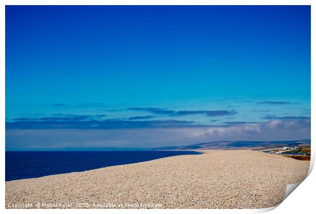 Chesil beach, on the South West coast of England,  Print by Mehul Patel