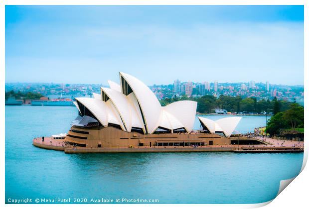Sydney Opera House, Sydney Harbour, New South Wale Print by Mehul Patel