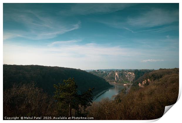 River Avon and the Avon Gorge from Clifton Down, B Print by Mehul Patel