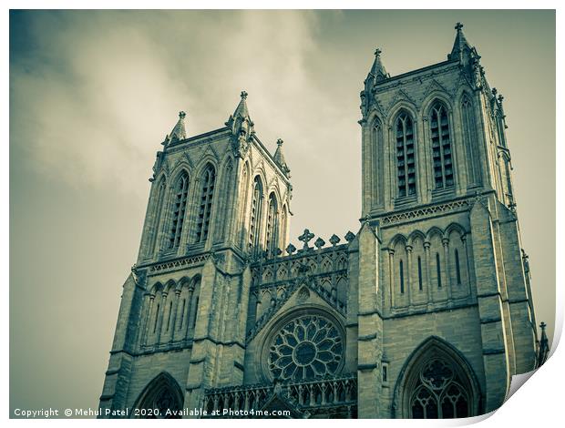 West front of Bristol Cathedral, Bristol, England, Print by Mehul Patel