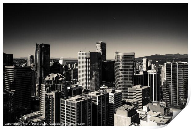 High shot of skyscrapers in downtown Vancouver - British Columbia, Canada Print by Mehul Patel