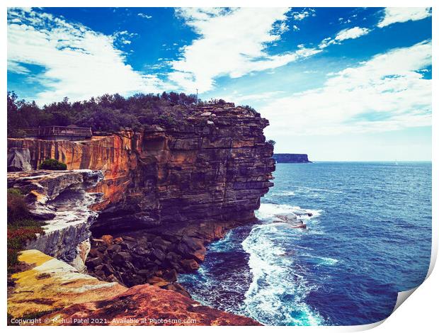 The Gap lookout, Watsons Bay, Sydney, New South Wales, Australia Print by Mehul Patel