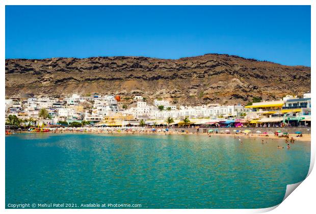 Playa de Mogan, Gran Canaria, Canary Islands, Spain Print by Mehul Patel