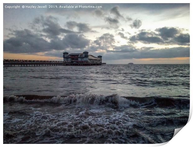 Sunset over the Grand Pier Print by Hayley Jewell