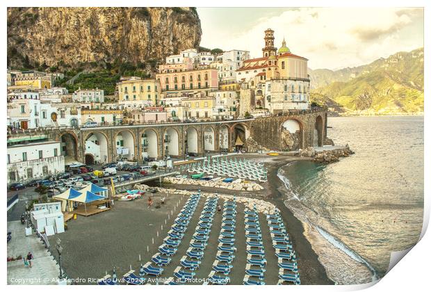 Amalfi Coast - Atrani Village Print by Alessandro Ricardo Uva