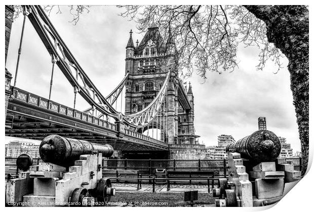 Tower Bridge - London Print by Alessandro Ricardo Uva