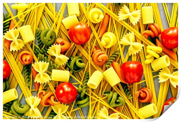 Italian Pasta  Print by Alessandro Ricardo Uva