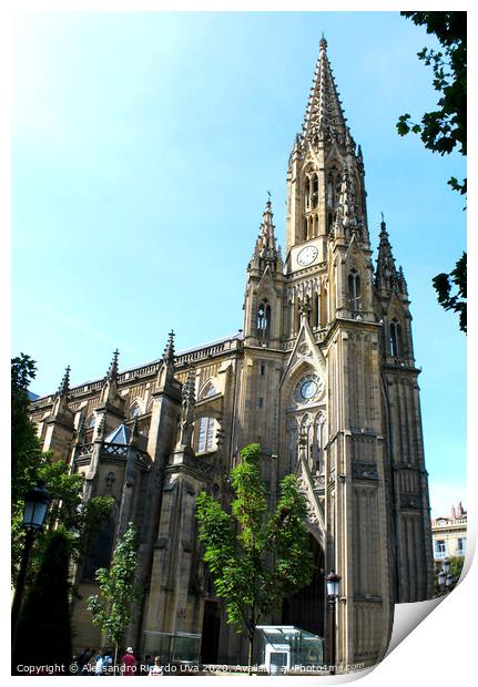 San Jose church - Bilbao Print by Alessandro Ricardo Uva