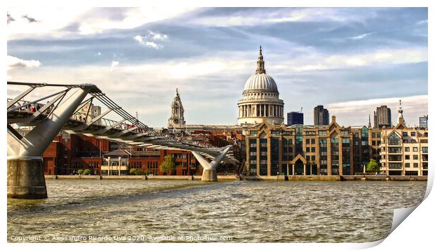 London skyline Print by Alessandro Ricardo Uva