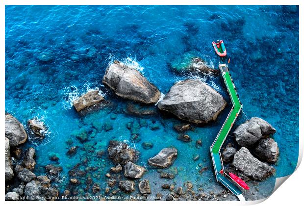  Crystal clear water - Amalfi coast Print by Alessandro Ricardo Uva