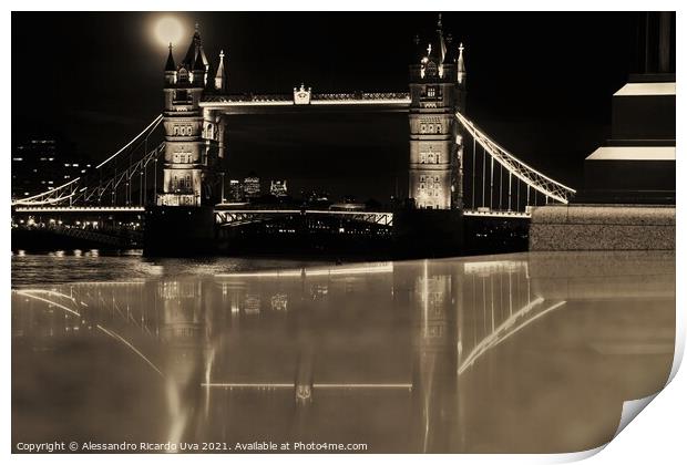 London Tower Bridge Print by Alessandro Ricardo Uva