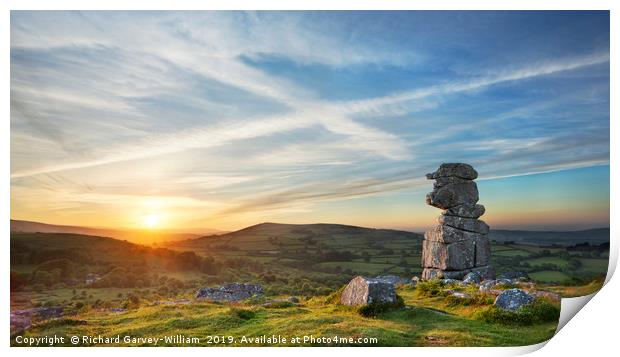 Bowerman's Nose at Sunset Print by Richard GarveyWilliams