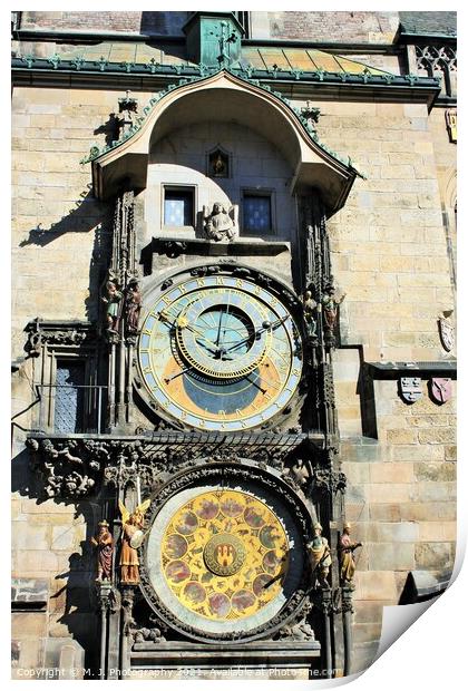 The Prague Astronomical Clock or Prague Orloj  Print by M. J. Photography