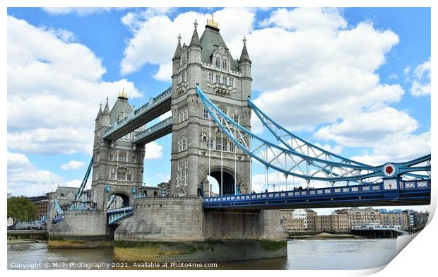  Tower Bridge in London  Print by M. J. Photography