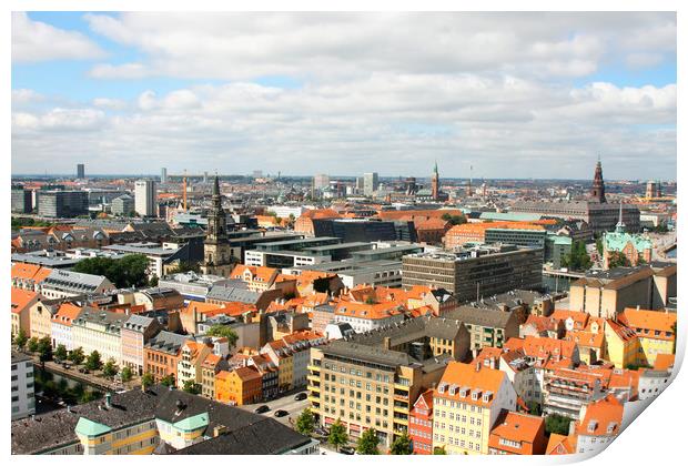 Copenhagen City, Denmark in Scandinavia. Print by M. J. Photography