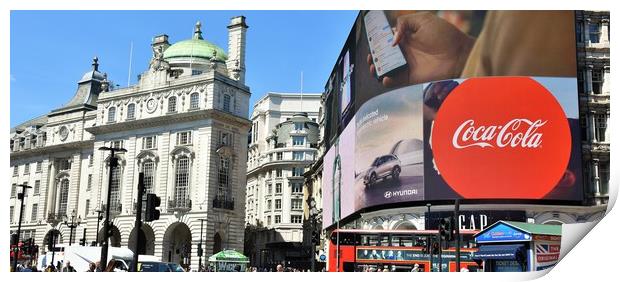 Piccadilly Circus of London Print by M. J. Photography