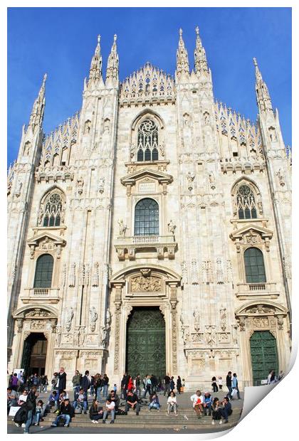 Milan Cathedral is the cathedral church of Milan,  Print by M. J. Photography