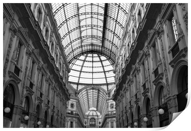 The Galleria Vittorio Emanuele II is Italy's oldes Print by M. J. Photography