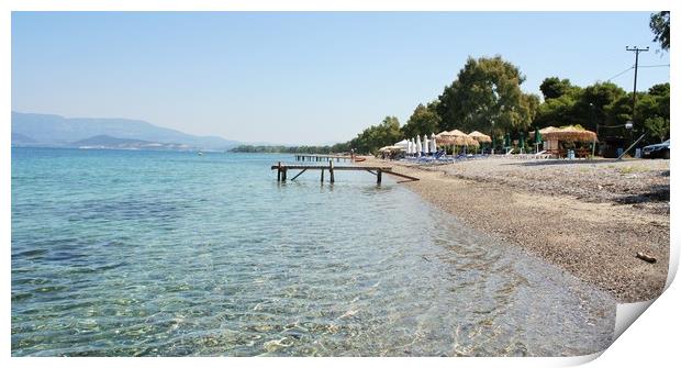 Greek beaches have become synonymous with luxury a Print by M. J. Photography