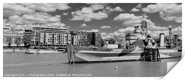 HMS Belfast light cruiser that was built for the R Print by M. J. Photography