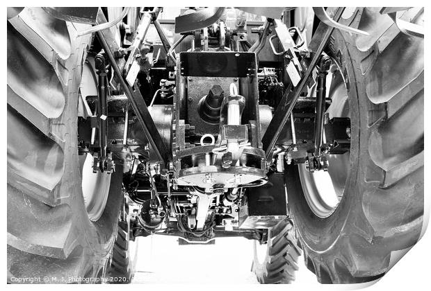 A close up of Farm Tractors with engine Print by M. J. Photography