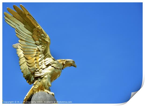 Golden Eagle, part of the Royal Air Force Memorial Print by M. J. Photography