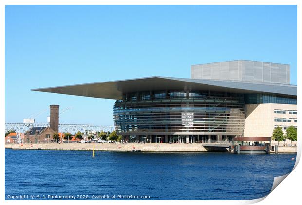 Royal opera house in Copenhagen Print by M. J. Photography