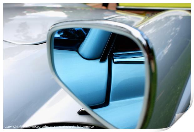 Closeup look of a modern car mirror Print by M. J. Photography