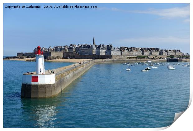 Arriving at St malo in France Print by Rocklights 