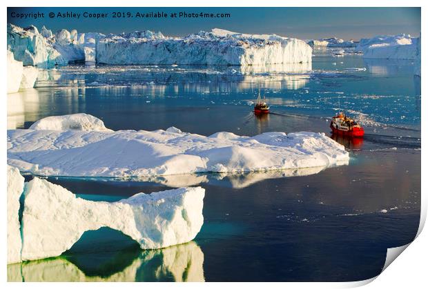 Ice tour. Print by Ashley Cooper