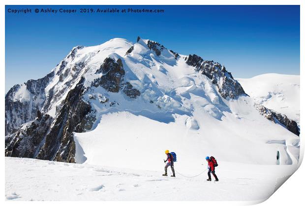 Mont blanc climber. Print by Ashley Cooper