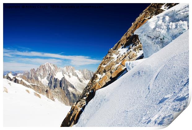 Mont Blanc Du Tacul. Print by Ashley Cooper