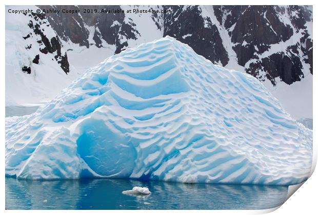 Blue ice sculpture. Print by Ashley Cooper