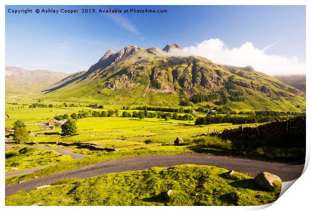 Langdale Pikes Print by Ashley Cooper
