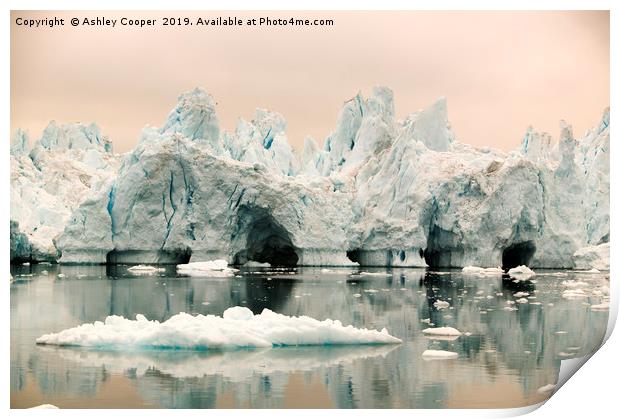 Ice cave. Print by Ashley Cooper